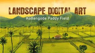 Procreate art palakkad kollengode paddy field village beauty, digital art tutorial in #procreate