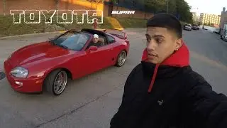 Supra Doing Drift Doughnut Around Camera Guy