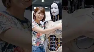 Japanese Girl meet Robot #robot #ai #android #humanoidrobot
