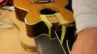 Gluing neck onto the body for neck reset on Gibson J-2000