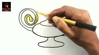 How to Draw Aladdin Lamp Easy | Draw A Genie Lamp Step by Step Tutorial | Drawing For Kids