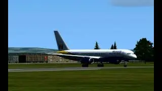 Monarch 757 take off at Manchester