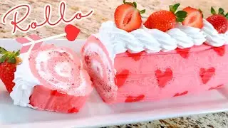 Rollo para el Dia del Amor y Amistad ♥️ Postre para Dia de las Madres