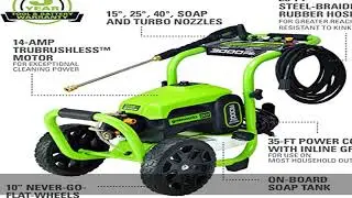 Greenworks 3000 PSI (1.1 GPM) TruBrushless Electric Pressure Washer (PWMA Certified)