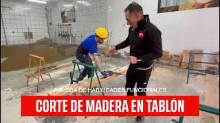 Oposición BOMBERO🔥 Prueba Habilidades Funcionales 🪵  Corte de Madera en Tablón