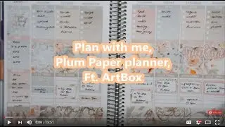 Plan with me / Plum Paper Planner / Ft. Artbox