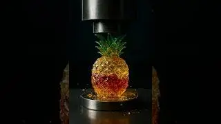 🍍vs hydraulic press #ASMR #HydraulicPress #Satisfying #Crushing #GlassCrush #OddlySatisfying #short