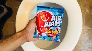 Will it Flush? - Air Heads Bites #shorts #asmr #flushing #candy #wealleat #airheads #colors #short