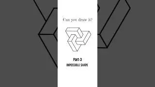 Impossible shape (P-3) drawing on sketchbook #shorts #shortvideo #art #impossible #shape #usa