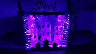 Poundland craft, how to do your own light up Christmas frames