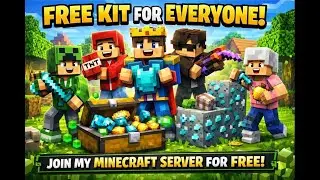 FREE KIT FOR EVERYONE 😱 | JOIN MY MINECRAFT LIVE  SMP
