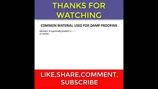 Common Materials Used For Damp Proofing - Building Construction Materials #shorts #shortvideos