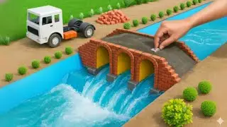 DIY Chamber Mini Dam & Bridge Making | Amazing Water Pipe & Brick Science Project 2025