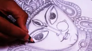 Easy Durga maata face Drawing || Navaratri Special || How to Draw DEVI DURGA || My Creative Hub