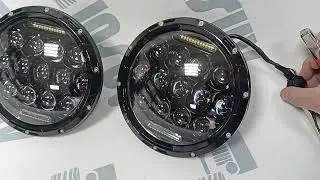 Светодиодные фары LED Нива, УАЗ (jeep) 2x75W