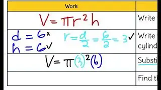 Volume of a cylinder