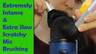 ASMR Extremely Intense Scratchy Mic Brushing With Crisp Bristle Sounds - No Talking Background ASMR