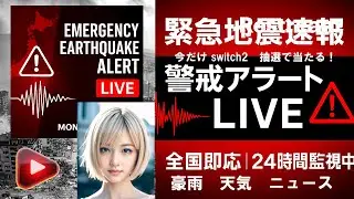 🔴 LIVE 最新 緊急地震速報 Iran Israel Live and Japan Earthquake Early Warning and July 大雨 河川⚠️switch2 実況 当たる