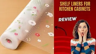Cute Shelf Liners for Kitchen Cabinets! #amazonfinds