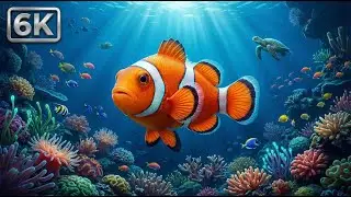 Beautiful Relaxing Music 6K Aquarium in Deep Blue Ocean (OLED) by Tim Olsen