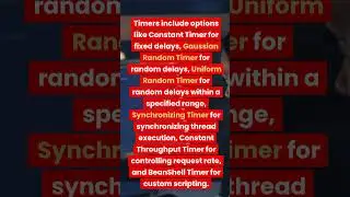 What are JMeter Timers?