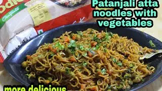 How to Make VEGETABLES PATANJALI ATTA NOODLES IN HINDI by KIRTI MUTKURE