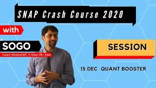 SNAP Crash Course  2020  with SoGo I Solved Paper I December 28I  IIM A