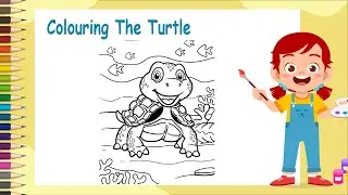 Sea Turtle Coloring Page  | Wild Turtle Coloring | The Coloring Page