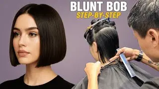 Step-by-Step BLUNT BOB Haircut Tutorial | How to Cut a Clean, Sharp Bob