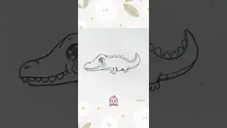 Easy & Cute Crocodile Drawing Tutorial 🐊 Not Scary At All!