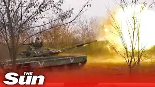Russian T-72 tanks blast Ukrainian ammunition depot