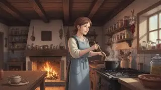 Slow Cooking on a Winter Afternoon | The Comfort of Stew by the Fire ❄️🍲 | Ghibli-Style Video