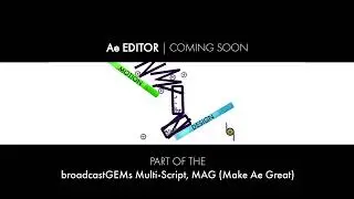 NEW After Effects script - Ae Editor - Edit Faster, Better in After Effects