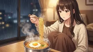 I Cooked Instant Noodles Alone on a Rainy Night | Simple Instant Noodles & Daily Life ASMR