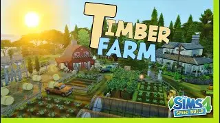 Lets Build A Farm In The Sims 4 || 64X64 Farm Speed build Sims 4🌻🌻🏡