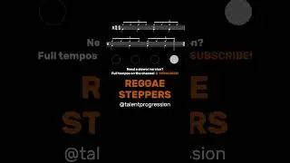 Reggae Steppers │ Drum Tutorial │ Sheet Music + Play-Along | 120 BPM  #Shorts