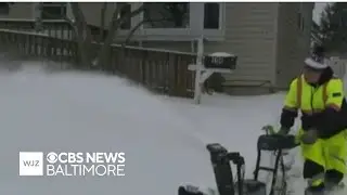 Baltimore County residents deal with inches of snow