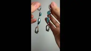 Серьги из серебра 925 пробы с халцедонами и топазами Element47 3_SR_CH_WG