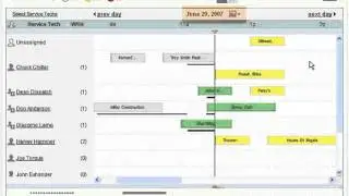 WorkTrack Service Management - Using the Dispatch Board