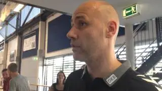 Erlingur Richardsson zum DHB-Pokalspiel der F&uuml;chse Berlin gegen die SG LVB Leipzig.