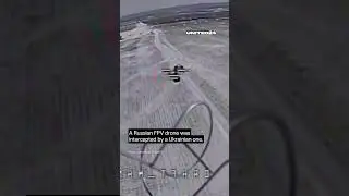 Russian FPV Drone Intercepted by Ukrainian UAV #warinukraine #drone