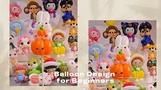 Make a Pumpkin Bunny Doll with Balloons | For Beginners | MeyiaArtBalloon