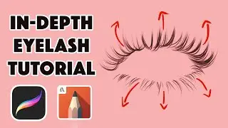Easy Eyelash Tutorial in Procreate and Autodesk Sketchbook for Beginners | In-Depth Tutorial