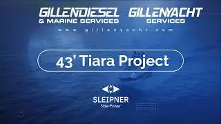 Gillen Yacht Services technicians install Side-Power stern thruster on a 42 ft Tiara.