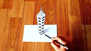 3d optical illusion drawing on paper - How to draw 3d - Easy 3d drawing ideas trick