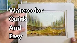 How To Paint A Watercolor Landscape, Watercolor Painting For Beginners, Watercolor Quick And Easy