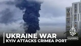Fire engulfs shipyard hit by Ukrainian missiles in Russia-annexed Crimea