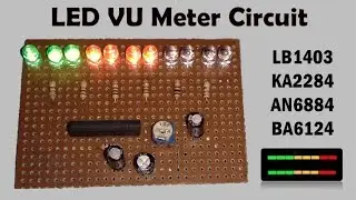 LED VU Meter Circuit for Amplifier | LB1403 KA2284 AN6884 Audio Level Indicator