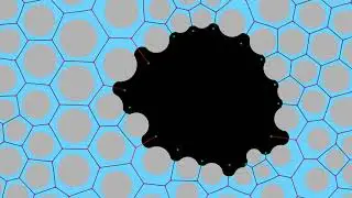 Pore-network model, contact angle 150 degrees (drainage)