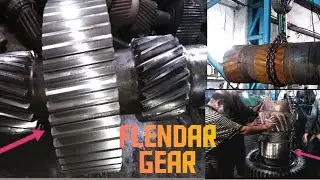 sugar mill flendar gear turrning teeth cutting